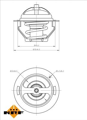 NRF 725181 - Термостат, охлаждающая жидкость avtokuzovplus.com.ua