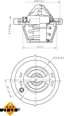 NRF 725187 - Термостат, охлаждающая жидкость avtokuzovplus.com.ua