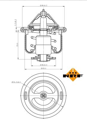 NRF 725190 - Термостат, охлаждающая жидкость autodnr.net