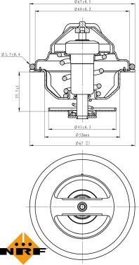 NRF 725192 - Термостат, охлаждающая жидкость avtokuzovplus.com.ua