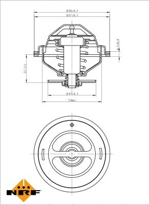 NRF 725194 - Термостат, охлаждающая жидкость avtokuzovplus.com.ua