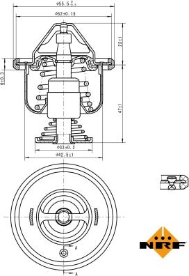 NRF 725199 - Термостат, охлаждающая жидкость avtokuzovplus.com.ua