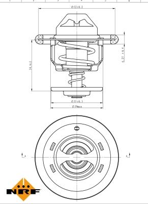 NRF 725206 - Термостат, охлаждающая жидкость avtokuzovplus.com.ua