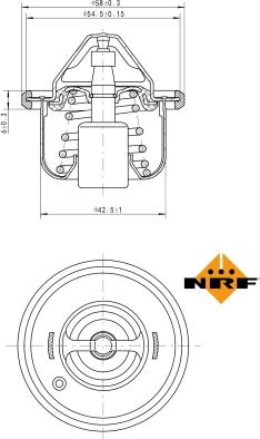 NRF 725208 - Термостат, охлаждающая жидкость avtokuzovplus.com.ua