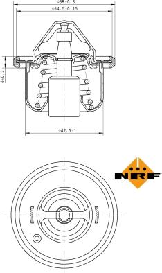 NRF 725208 - Термостат, охолоджуюча рідина autocars.com.ua