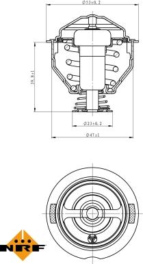 NRF 725209 - Термостат, охлаждающая жидкость avtokuzovplus.com.ua