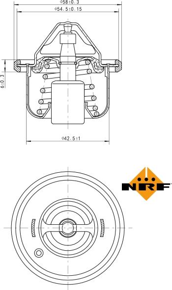 NRF 725211 - Термостат, охолоджуюча рідина autocars.com.ua
