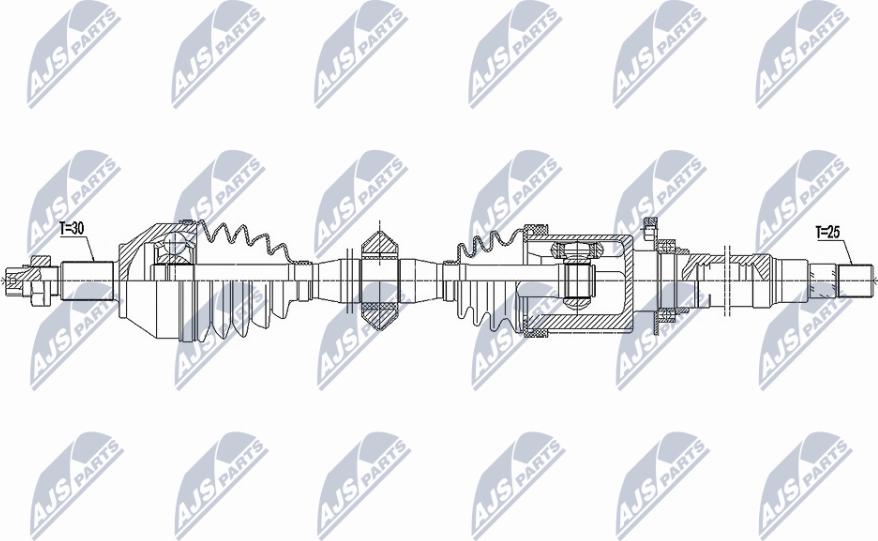 NTY NPW-AR-014 - Приводний вал autocars.com.ua