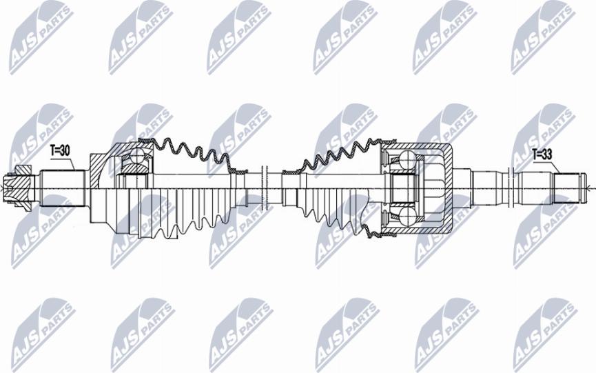 NTY NPW-AR-016 - Приводний вал autocars.com.ua