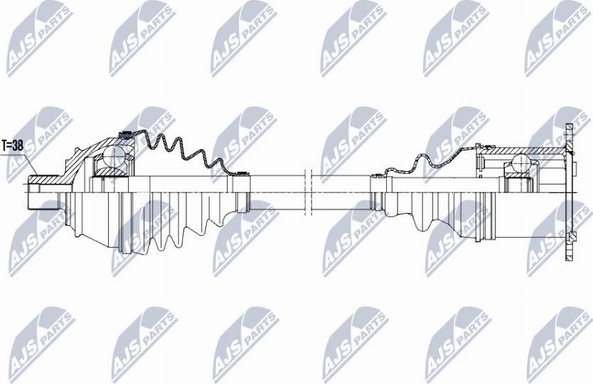 NTY NPW-AU-021 - Приводний вал autocars.com.ua