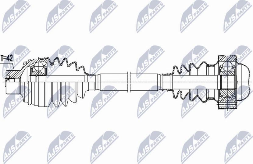 NTY NPW-AU-032 - Приводний вал autocars.com.ua