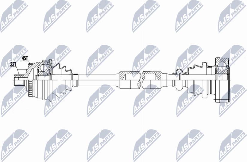 NTY NPW-AU-040 - Приводной вал avtokuzovplus.com.ua