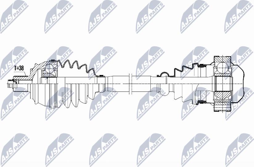 NTY NPW-AU-050 - Приводний вал autocars.com.ua