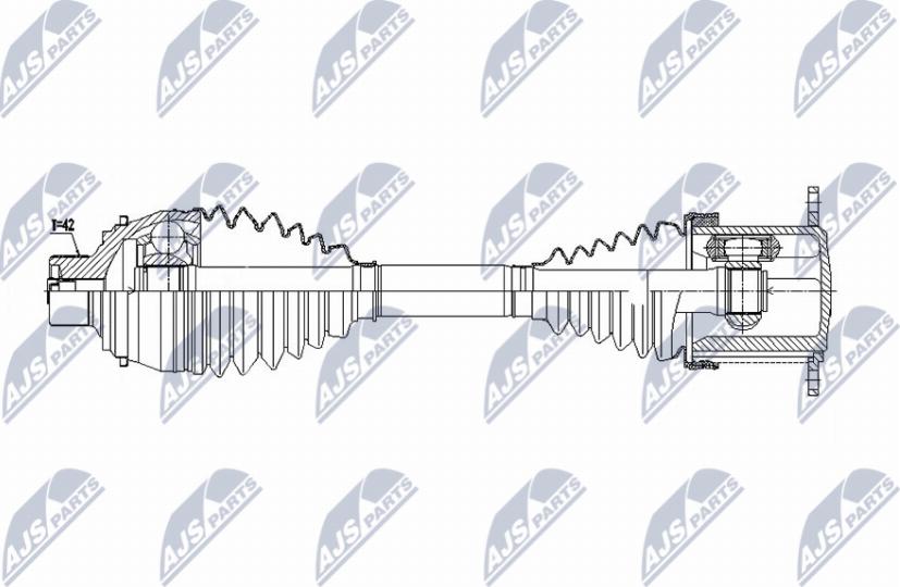 NTY NPW-AU-075 - Приводний вал autocars.com.ua