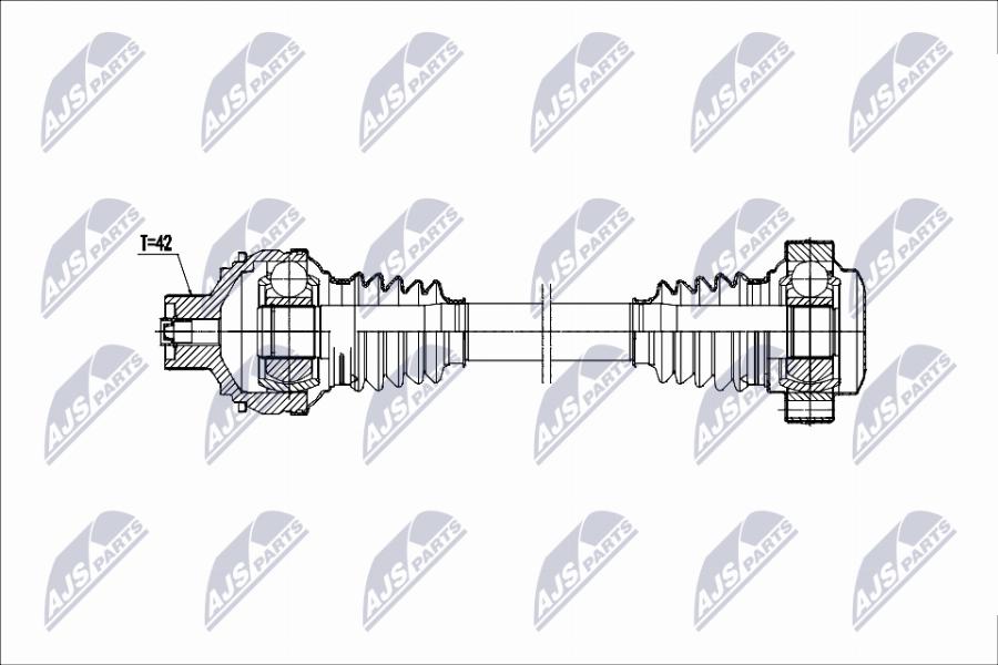 NTY NPW-AU-081 - Приводний вал autocars.com.ua