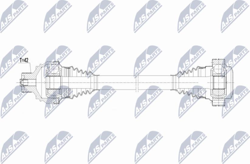 NTY NPW-AU-083 - Приводний вал autocars.com.ua