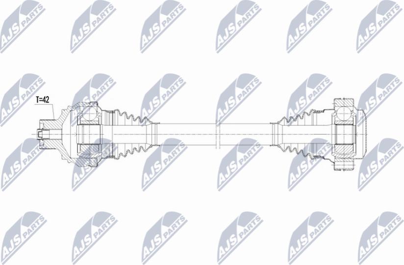 NTY NPW-AU-084 - Приводний вал autocars.com.ua