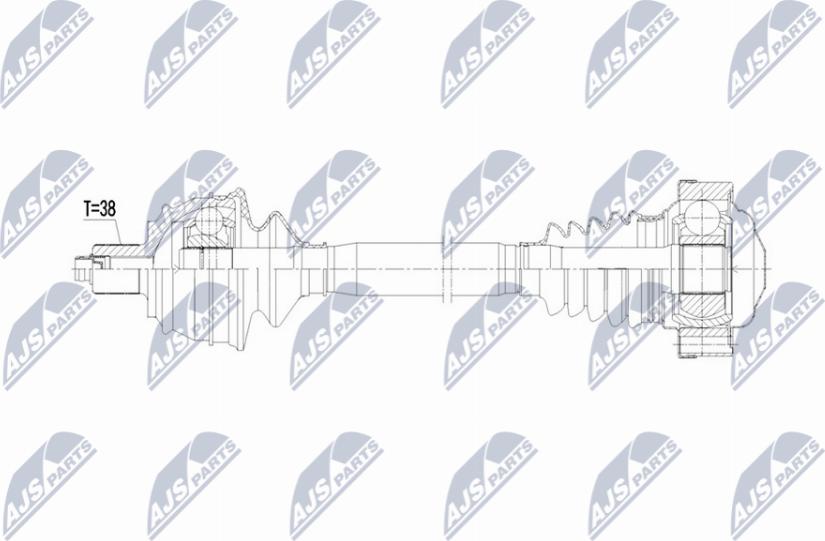 NTY NPW-AU-085 - Приводний вал autocars.com.ua