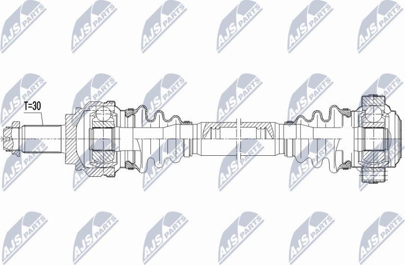 NTY NPW-BM-037 - Приводний вал autocars.com.ua