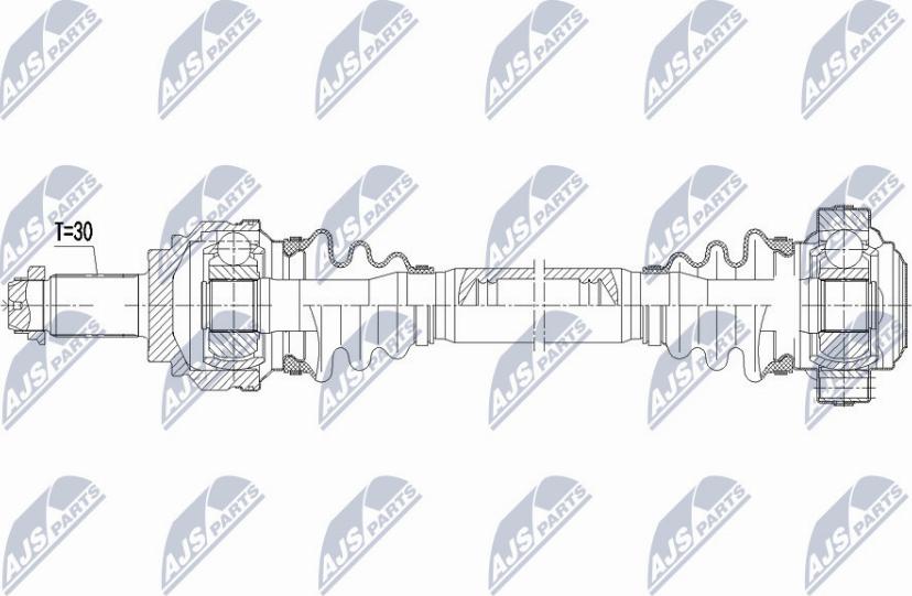 NTY NPW-BM-038 - Приводний вал autocars.com.ua