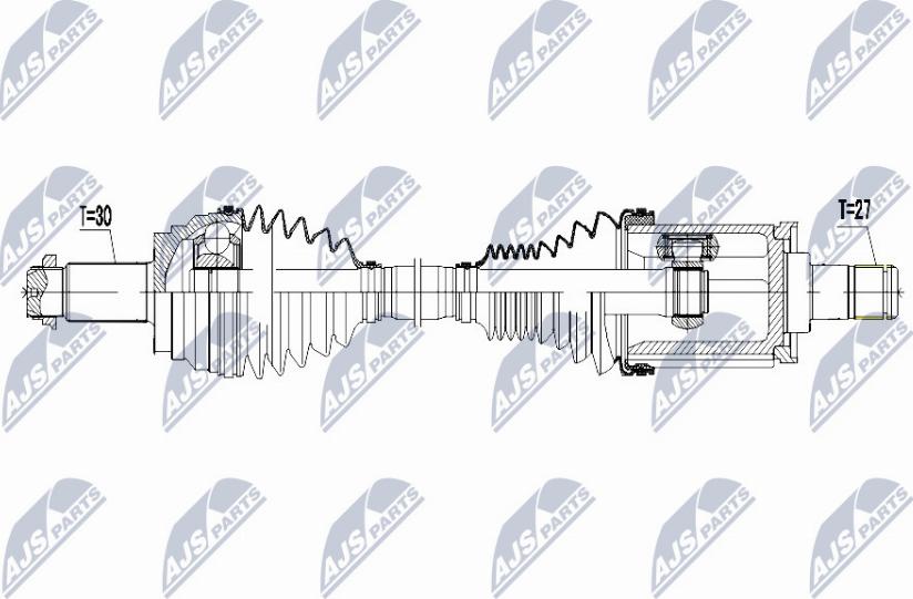 NTY NPW-BM-039 - Приводний вал autocars.com.ua