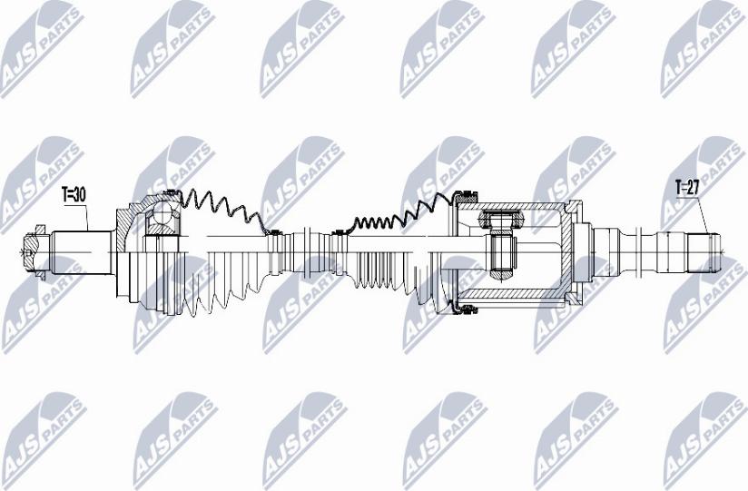 NTY NPW-BM-040 - Приводний вал autocars.com.ua