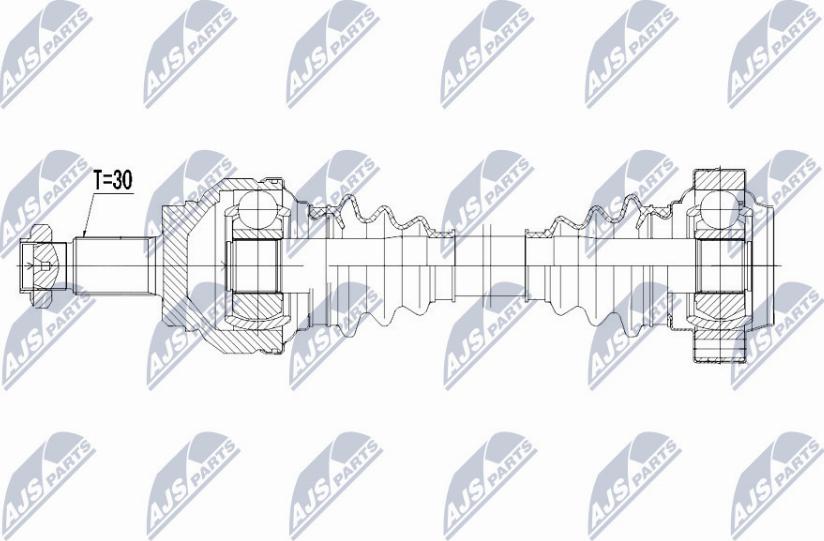 NTY NPW-BM-043 - Приводний вал autocars.com.ua