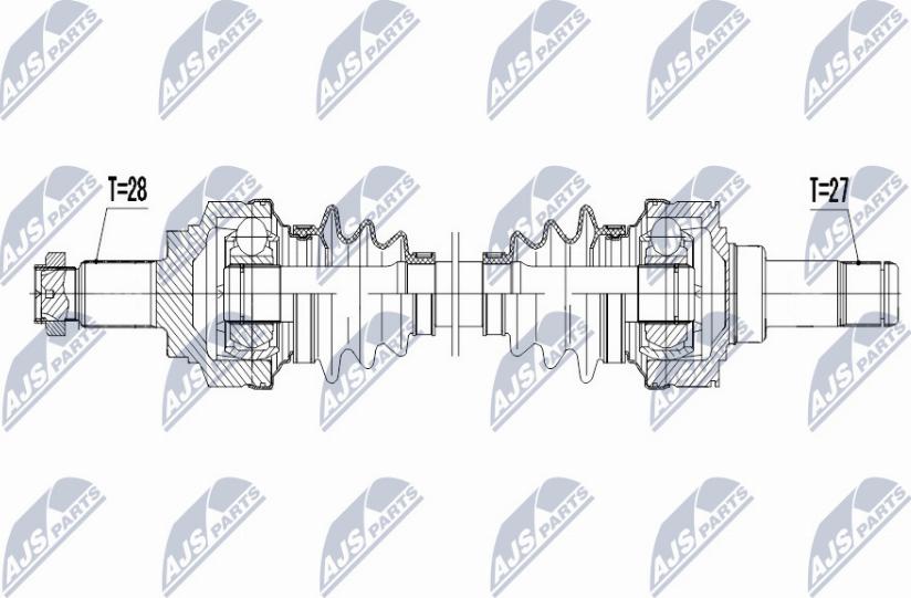 NTY NPW-BM-047 - Приводний вал autocars.com.ua