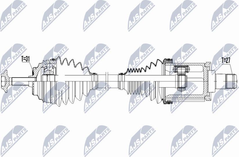 NTY NPW-BM-049 - Приводний вал autocars.com.ua