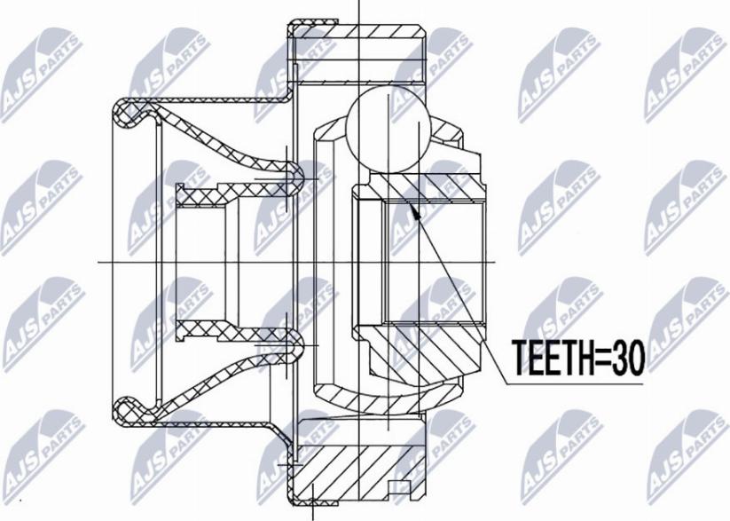 NTY NPW-BM-072 - Шарнир, продольный вал avtokuzovplus.com.ua