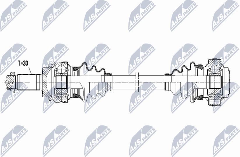 NTY NPW-BM-073 - Приводний вал autocars.com.ua