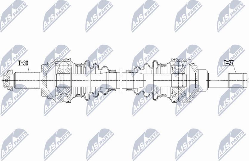 NTY NPW-BM-077 - Приводний вал autocars.com.ua