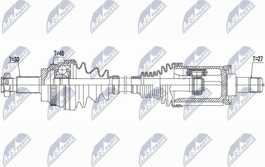 NTY NPW-BM-081 - Приводний вал autocars.com.ua