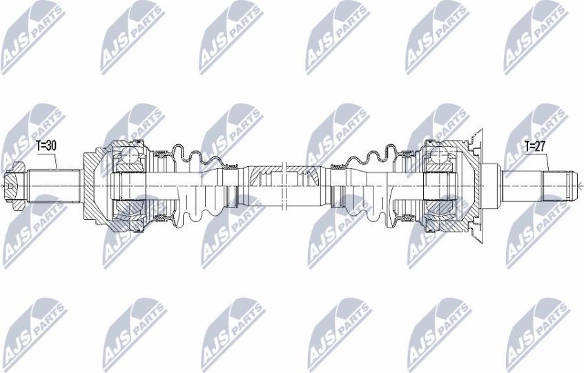 NTY NPW-BM-093 - Приводний вал autocars.com.ua