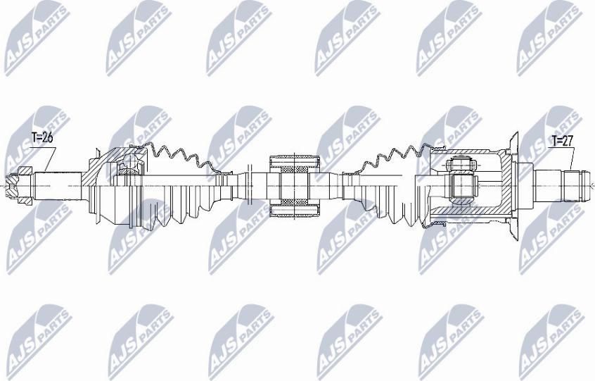 NTY NPW-BM-105 - Приводний вал autocars.com.ua