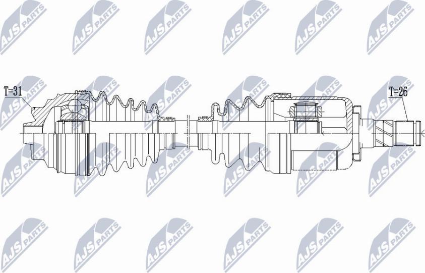 NTY NPW-BM-133 - Приводний вал autocars.com.ua