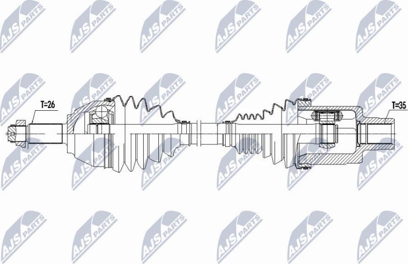 NTY NPW-BM-135 - Приводний вал autocars.com.ua