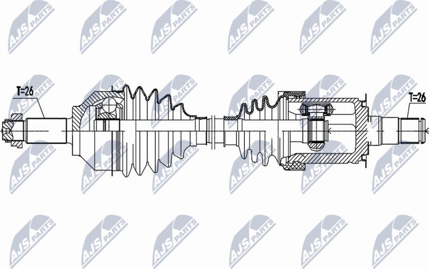 NTY NPW-BM-161 - Приводний вал autocars.com.ua