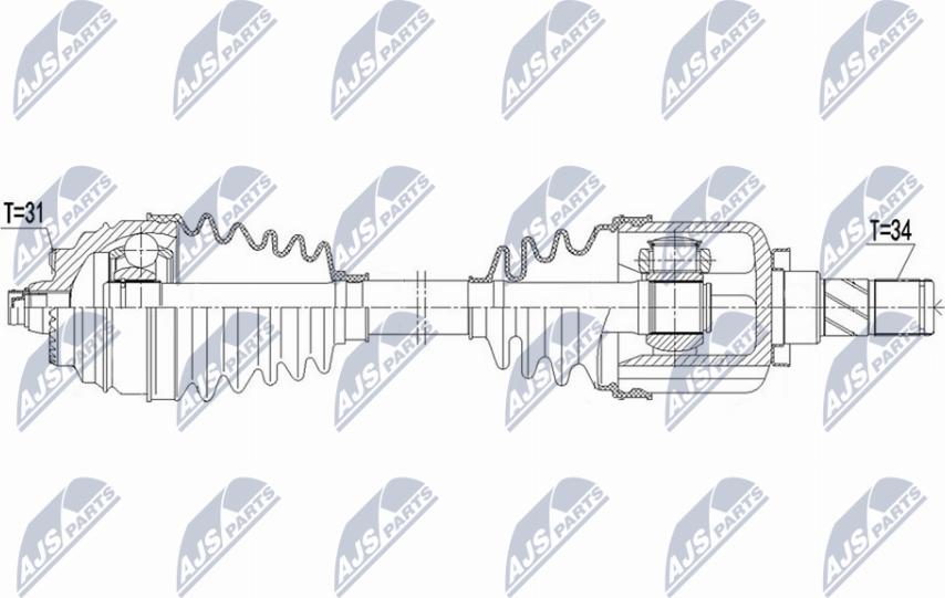 NTY NPW-BM-164 - Приводний вал autocars.com.ua