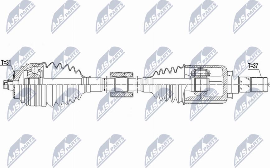 NTY NPW-BM-170 - Приводной вал avtokuzovplus.com.ua