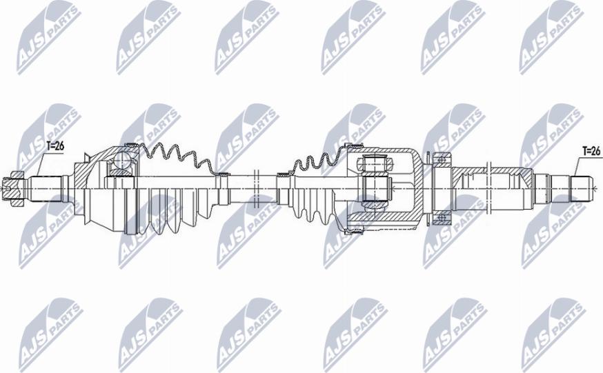 NTY NPW-BM-173 - Приводний вал autocars.com.ua