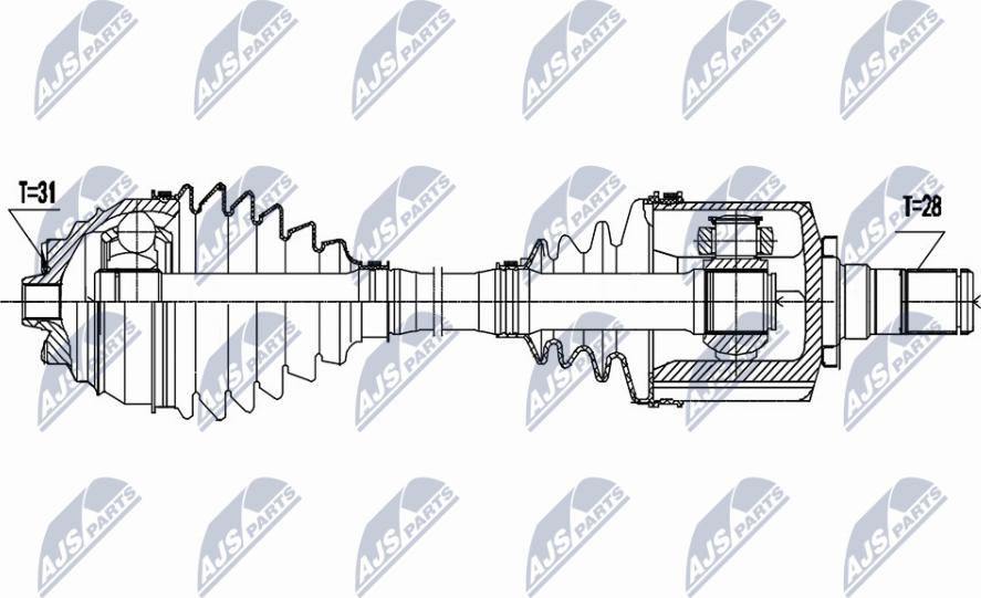 NTY NPW-BM-186 - Приводний вал autocars.com.ua