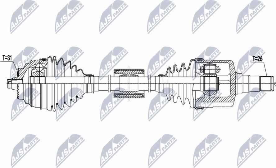 NTY NPW-BM-187 - Приводний вал autocars.com.ua