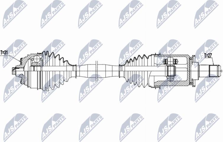 NTY NPW-BM-251 - Приводний вал autocars.com.ua