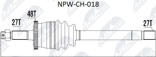 NTY NPW-CH-018 - Приводной вал avtokuzovplus.com.ua