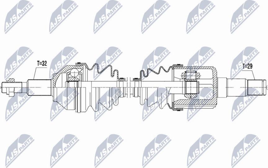 NTY NPW-CH-034 - Приводний вал autocars.com.ua