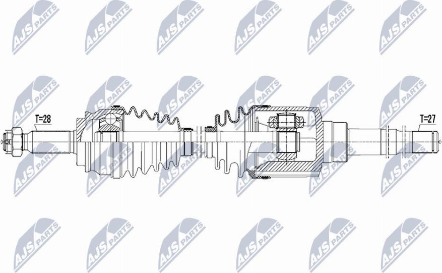 NTY NPW-CH-044 - Приводний вал autocars.com.ua