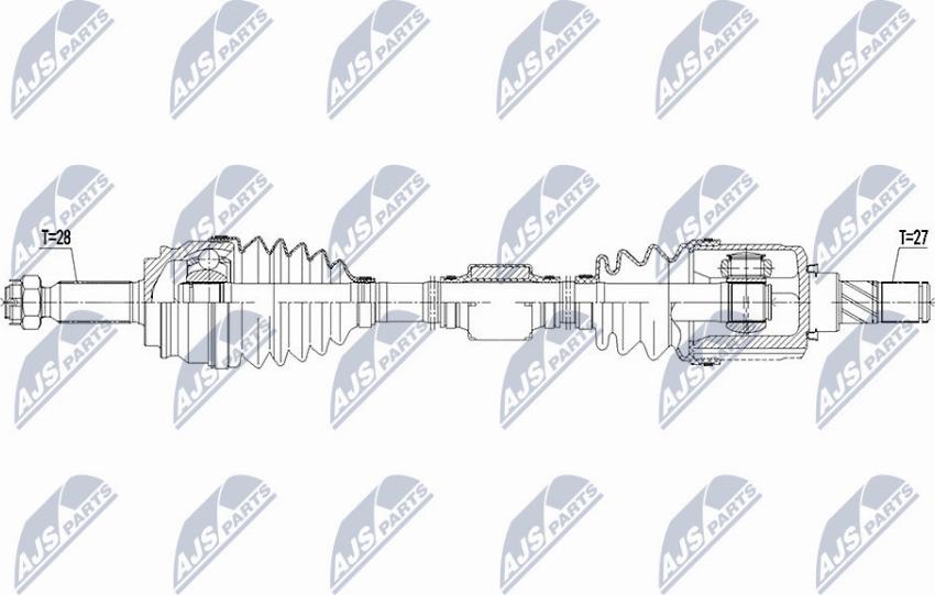 NTY NPW-CH-062 - Приводний вал autocars.com.ua