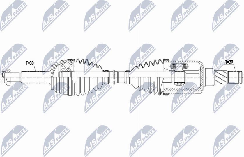 NTY NPW-CH-074 - Приводний вал autocars.com.ua