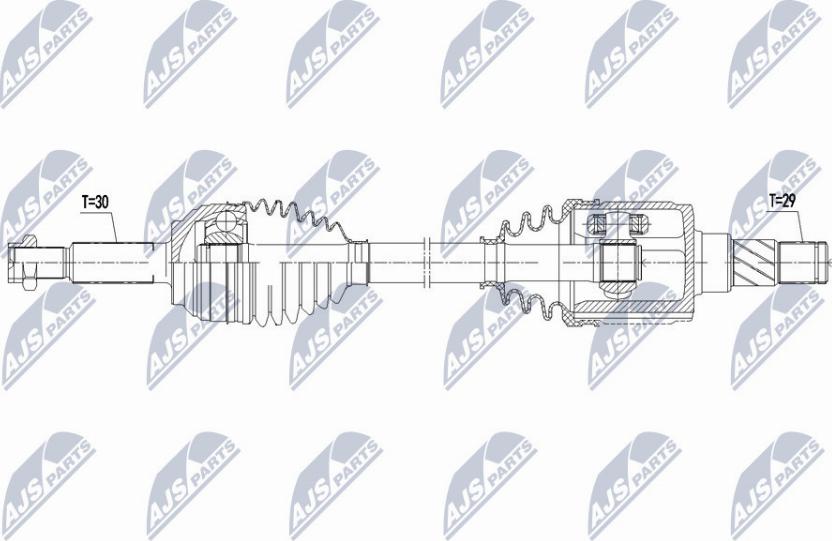 NTY NPW-CH-080 - Приводний вал autocars.com.ua